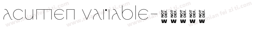 acumen variable字体转换